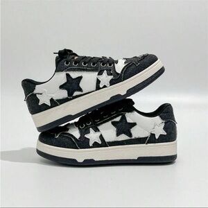 Black and White star shoes